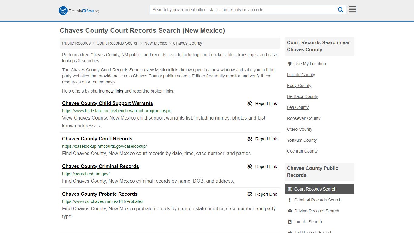 Chaves County Court Records Search (New Mexico) - County Office