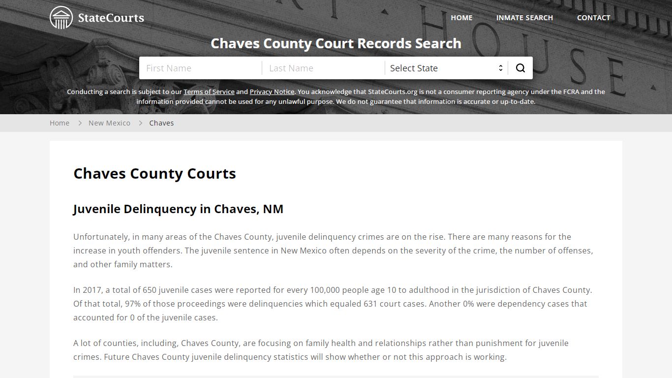 Chaves County, NM Courts - Records & Cases - StateCourts